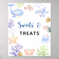 Animais do oceano - varões e banner de tratamento