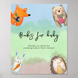 Poster Animais florestais - Livros para bebês