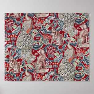 Poster Animais Florestais, William Morris