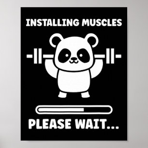 Poster Animais Instalando Músculos Fitness Musculação Ko