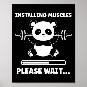 Poster Animais Instalando Músculos Fitness Musculação Pa