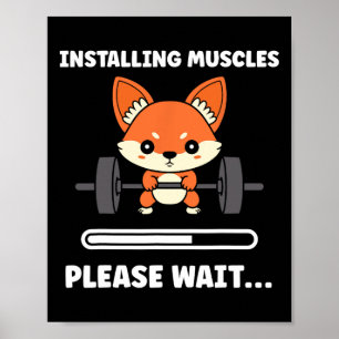 Poster Animais Instalando Músculos Fitness Musculação Rap