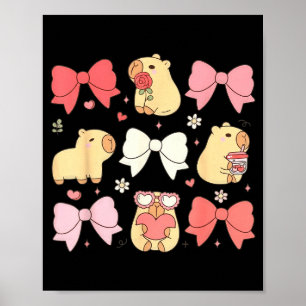 Poster Animais Kawaii Fofos E Laços Coquette Nk Estética