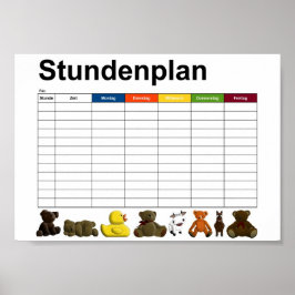 Póster Animais recheados/brinquedos