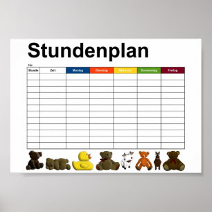 Póster Animais recheados/brinquedos