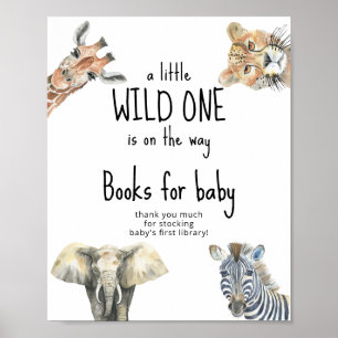 Poster Animais selvagens em aquarela - Livros para bebê