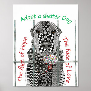 Poster animal 8" da adopção do salvamento e do