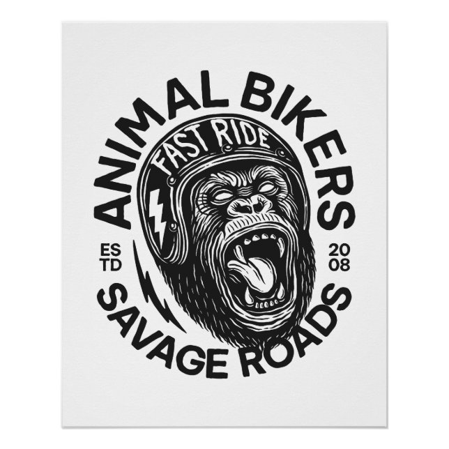 Póster Animal Bikers (Frente)