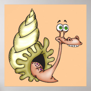 Poster Animal de mar engraçado da cara