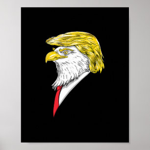 Poster Animal Espiritual Donald Trump Águia Cabelo 