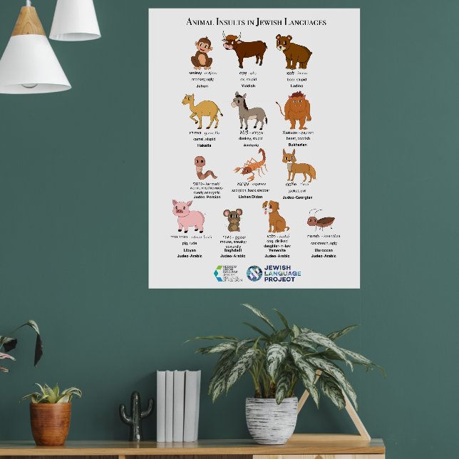 Poster Animal Insults in Jewish Languages Poste (Sala de Estar 1)