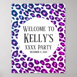 Poster Animal, Leopardo, sinal de boas-vindas.