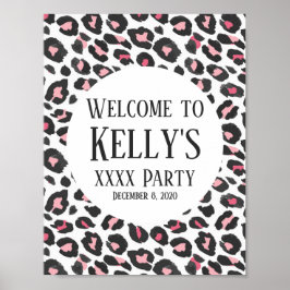 Poster Animal, Leopardo, sinal de boas-vindas.