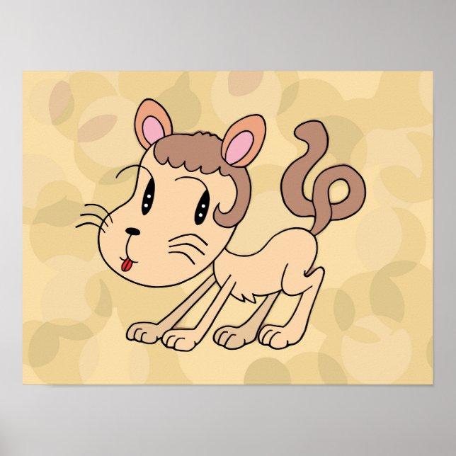 Poster Animal ligeiramente misterioso e elegante. (Frente)