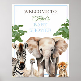 Poster Animal Safari Selvagem Personalizada