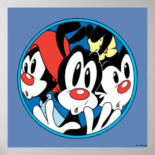 Poster Animaniacs Warner Siblings Circle Graphic
