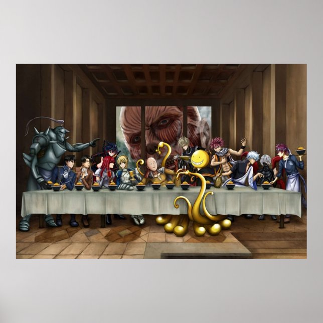 Poster Anime da Reunião da Sala de Aula de Assassinato (Frente)