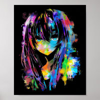 Anime de Arte Colorida Gráfica do Anime Manga