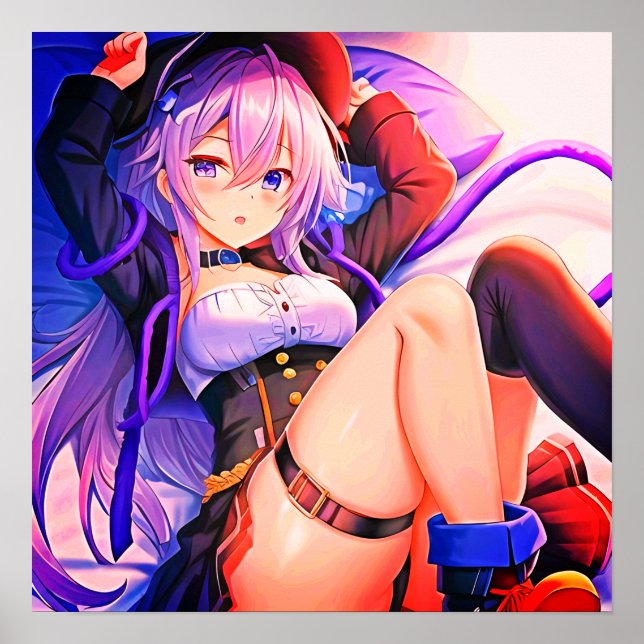 Poster Anime de Garota Mágica (Frente)