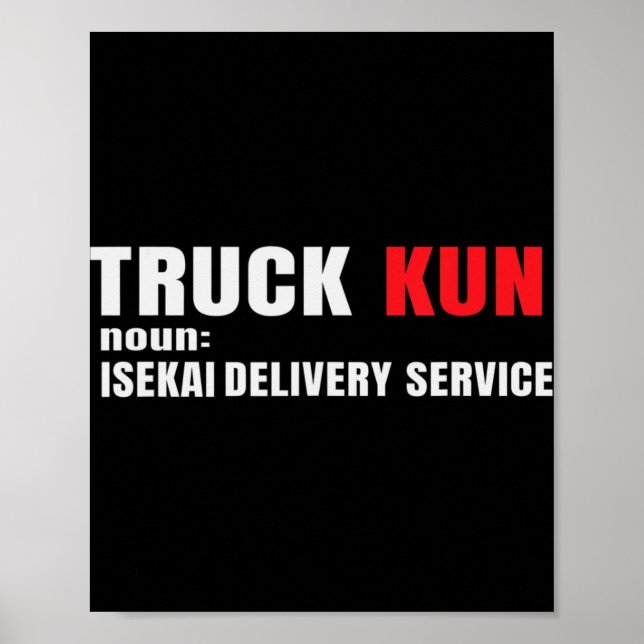 Poster Anime divertido meme Isekai Truck-Kun manga amante (Frente)