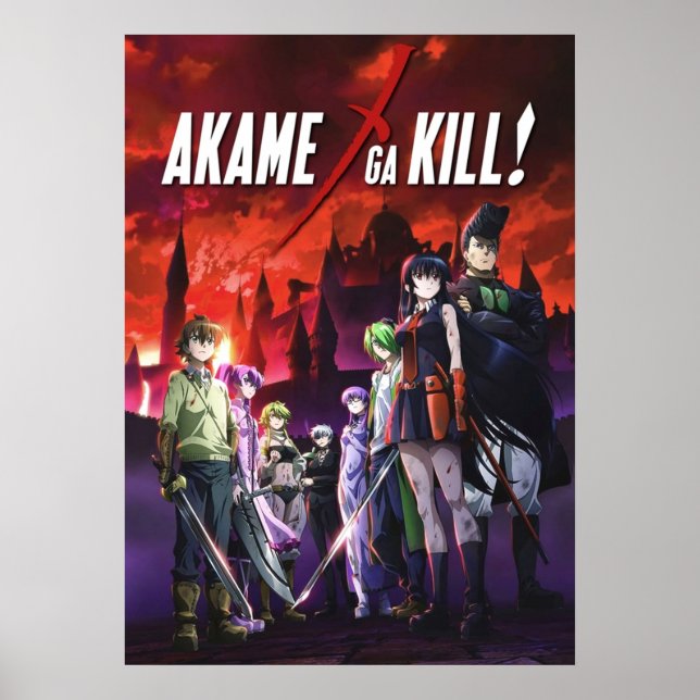 Poster Anime do Matar Akame Ga (Frente)