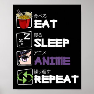 Poster Anime do Sono Repete Kawaii Otaku Manga Japão Fa