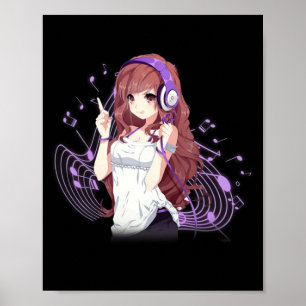 Poster Anime e Música Merch Kawaii Manga Otaku para Adole
