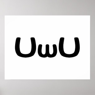 Poster Anime Feliz Da UwU Face Emoticon