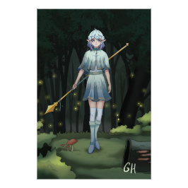 Póster Anime Forrest Girl,