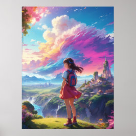 Poster Anime Girl vê Vista
