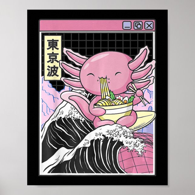 Poster Anime Girl Waifu Who Loves Anime Ramen And Sketchi (Frente)