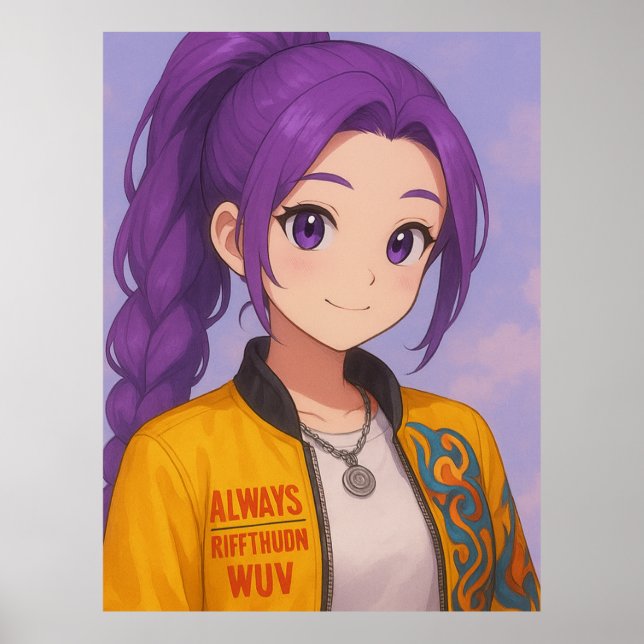 Poster Anime K-Pop Idol Group | Original Manga-Style Pop  (Frente)