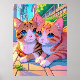 Poster Anime Kittens