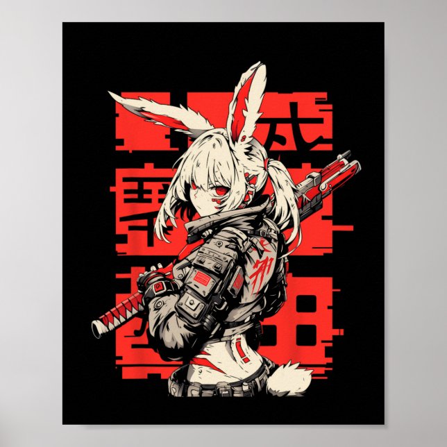 Poster Anime Manga Cyberpunk Aestética Techwear Harajuku (Frente)