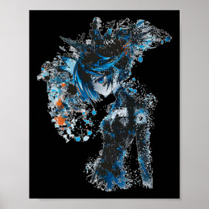 Poster Anime Manga Graphic Blue-eye Illustration Anime