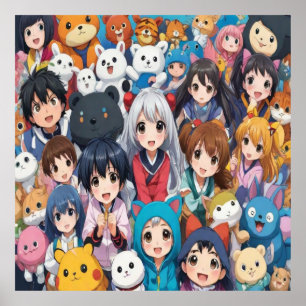 Poster Anime manga pop amante cartoon amante pop amante