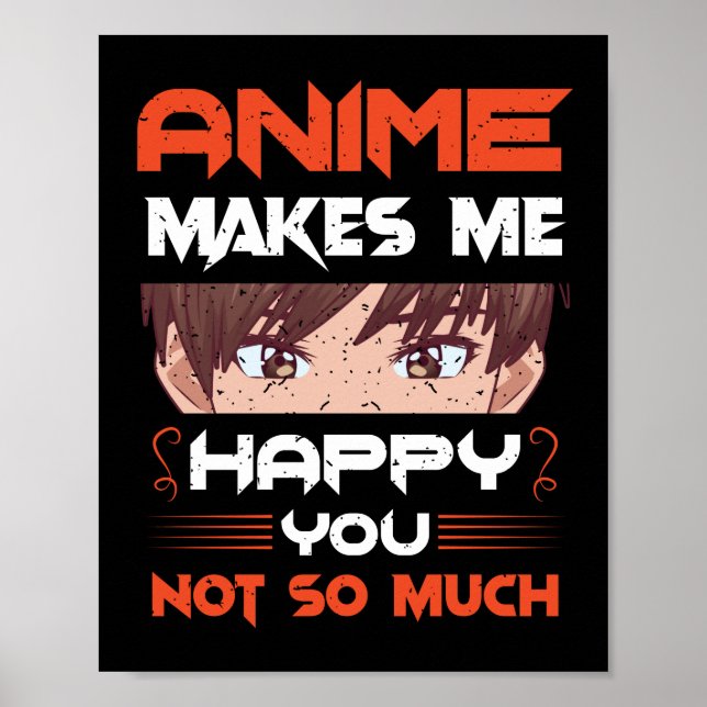 Poster Anime Me Faz Feliz Não Tanto (Frente)