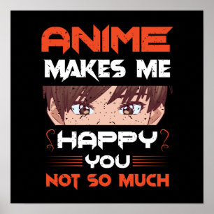 Poster Anime Me Faz Feliz Não Tanto
