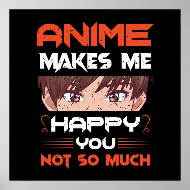 Poster Anime Me Faz Feliz Não Tanto (Frente)