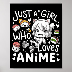 Poster Anime Para Garotas Adolescentes Apenas Uma Garota