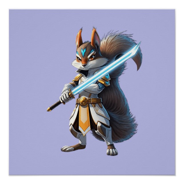 Póster Anime Samurai Esquilo Guerreiro (Frente)