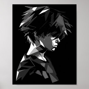 Poster Anime Trabalho de arte do Anime Manga Motif Polygo