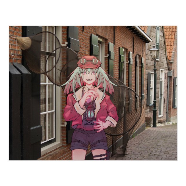 Póster anime, VTuber, V Tuber Dutch town (Frente)