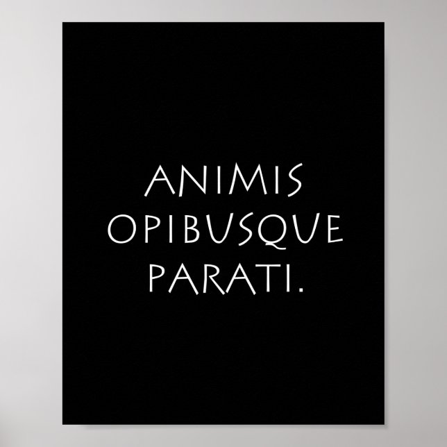 Poster Animis opibusque parati (Frente)