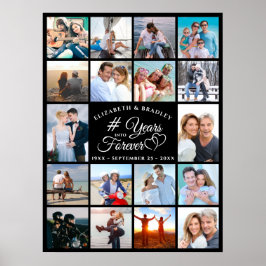Poster Aniversário 18 Colagem de Fotos ANOS PARA O ETERNO