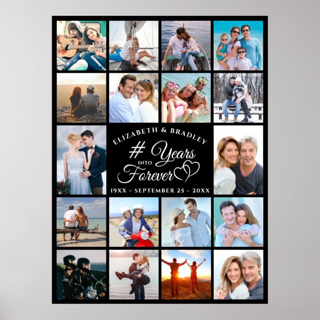 Poster Aniversário 18 Colagem de Fotos ANOS PARA O ETERNO (Frente)