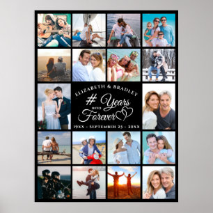 Poster Aniversário 18 Colagem de Fotos ANOS PARA SEMPRE