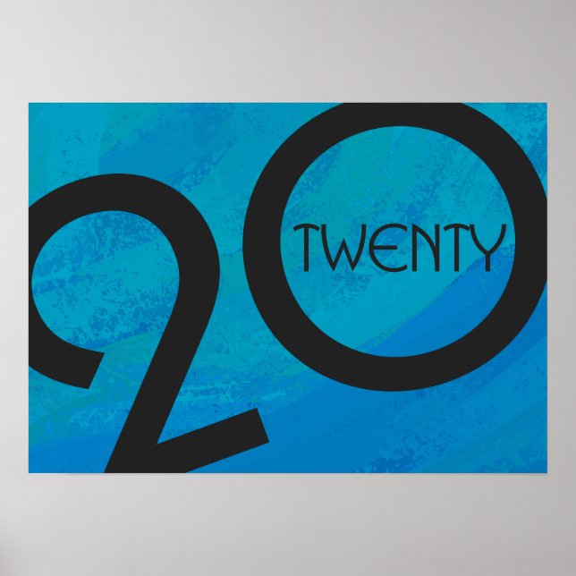 Póster Aniversário da Década Azul (Frente)