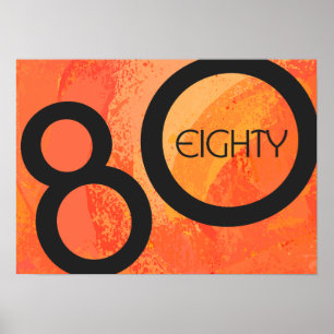 Poster Aniversário da Década Orange 80