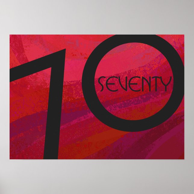 Póster Aniversário da Década Vermelha 70 (Frente)